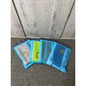 Cooling Towels & Carabiner Clips Pack of 4 Sports Gym Workout Outdoor Activities